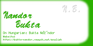 nandor bukta business card